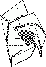 standard origami rose diagram